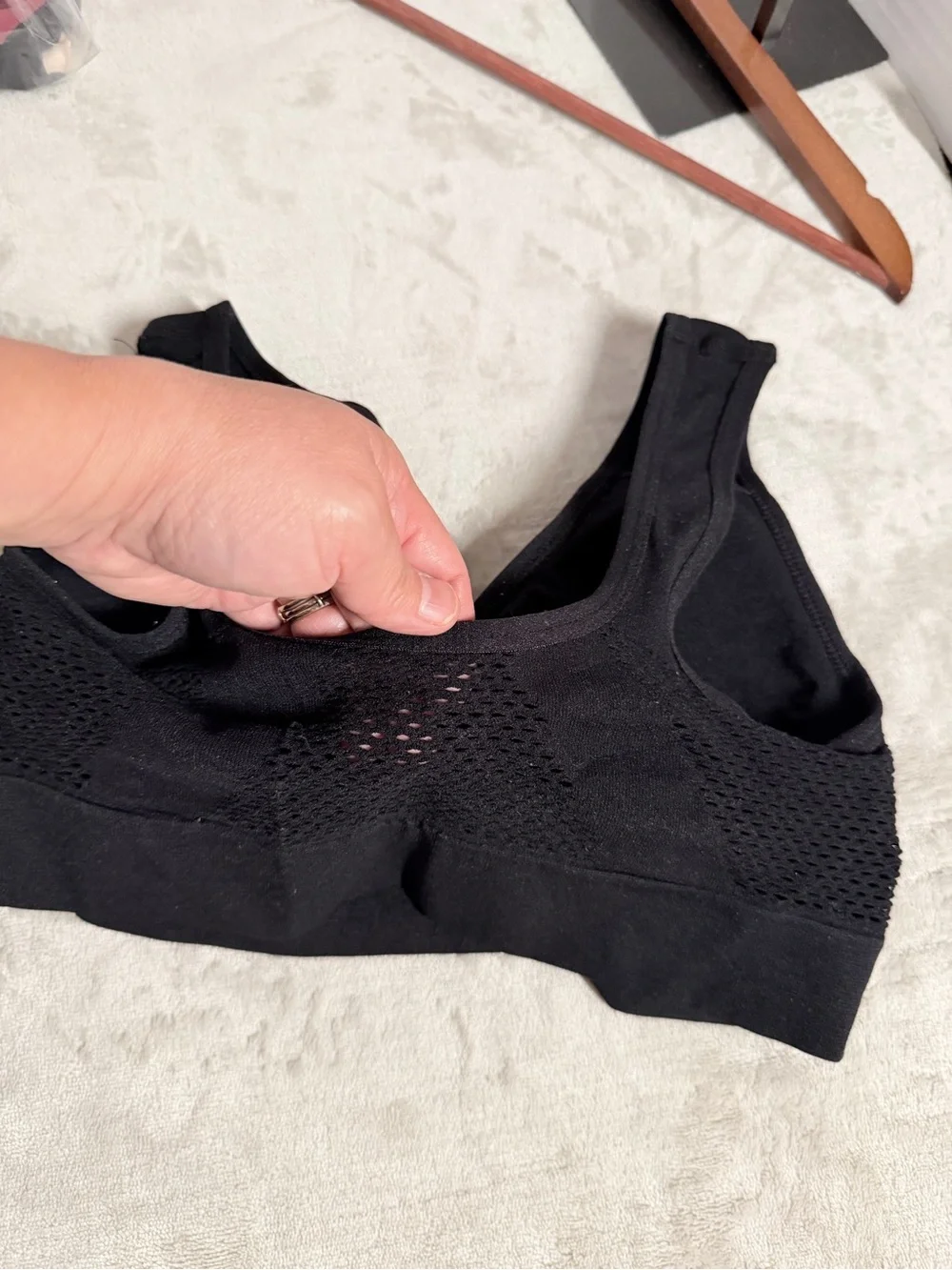 Seamless Wireless Black Bralettes set of (3) with Light Support
